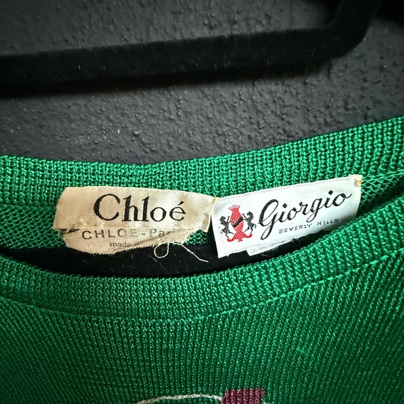 Vintage 70’s CHLOE emerald knit top😍😍 - Picture 9 of 12